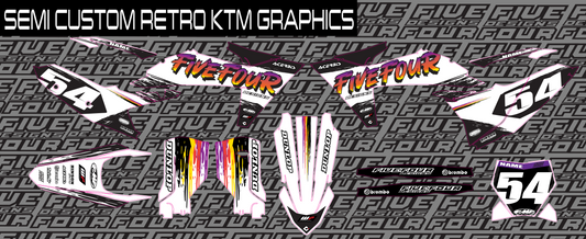 Retro Ktm Semi Custom Graphics