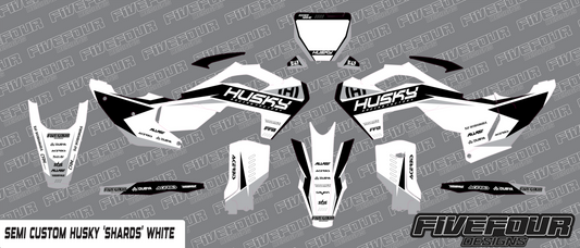 Husky SHARDS White Semi Custom Graphics