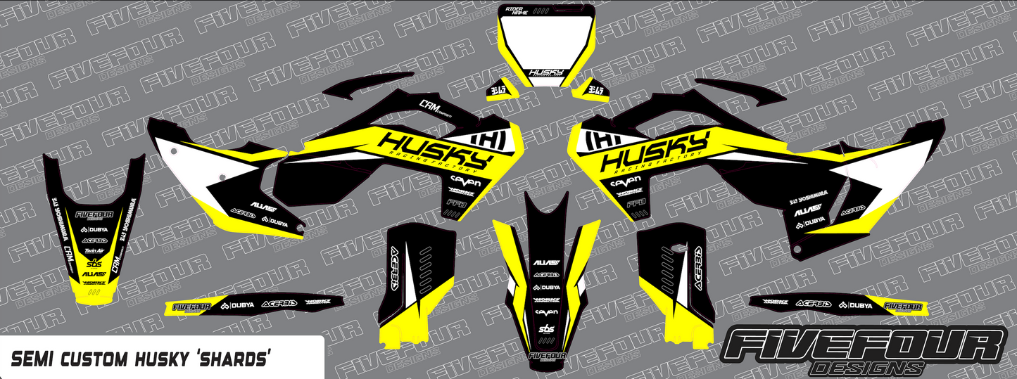 Husky SHARDS Yellow Semi Custom Graphics