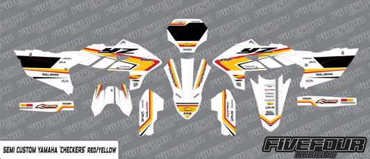 Yamaha CHECKERS Yellow/Red Semi Custom Graphics