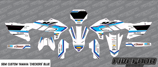 Yamaha CHECKERS Blue Semi Custom Graphics