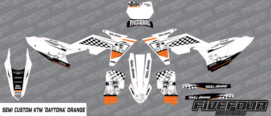 DAYTONA Orange KTM Semi Custom Graphics